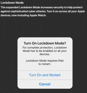 iOS 17 Lockdown Mode